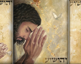 3 Reproductions - Yehoshua the Nazarene TRIPTYCH- 3 giclee reproductions on canvas
