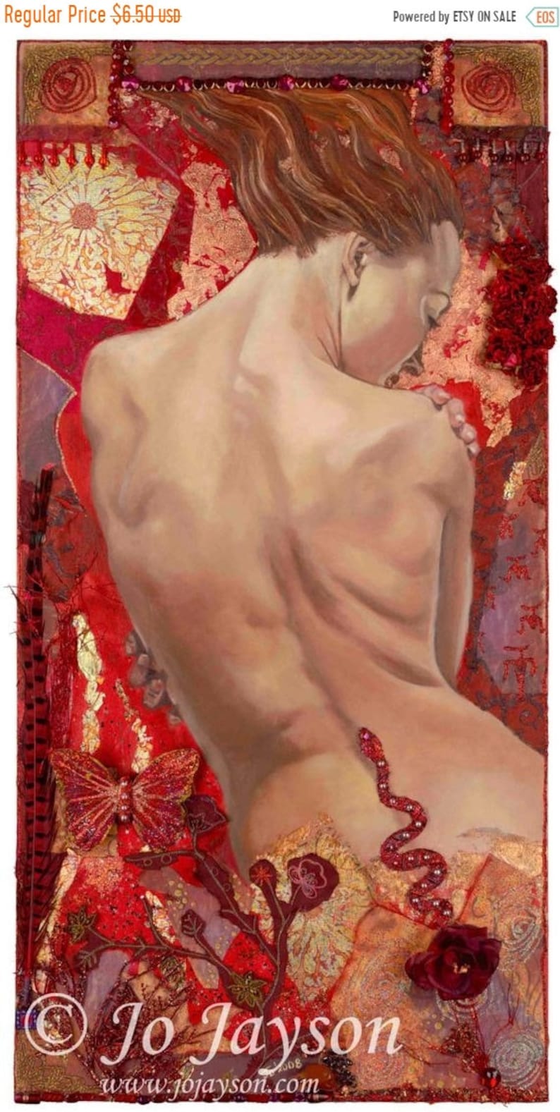 description on back Blank inside Goddess Chakra Series - 6 x 9 Greeting Card ON SALE Red Root