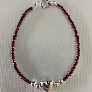 Burgundy & Heart