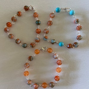 Orange & Turquoise Bracelet Set