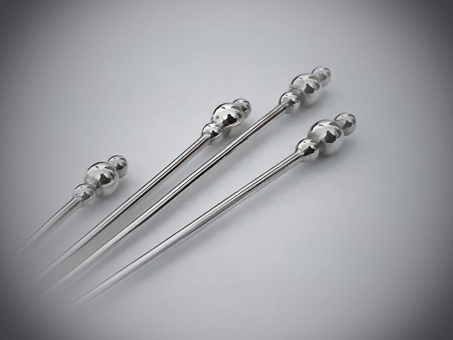 Sterling Silver Cocktail Sticks. Set of 4. UK Handmade Etsy