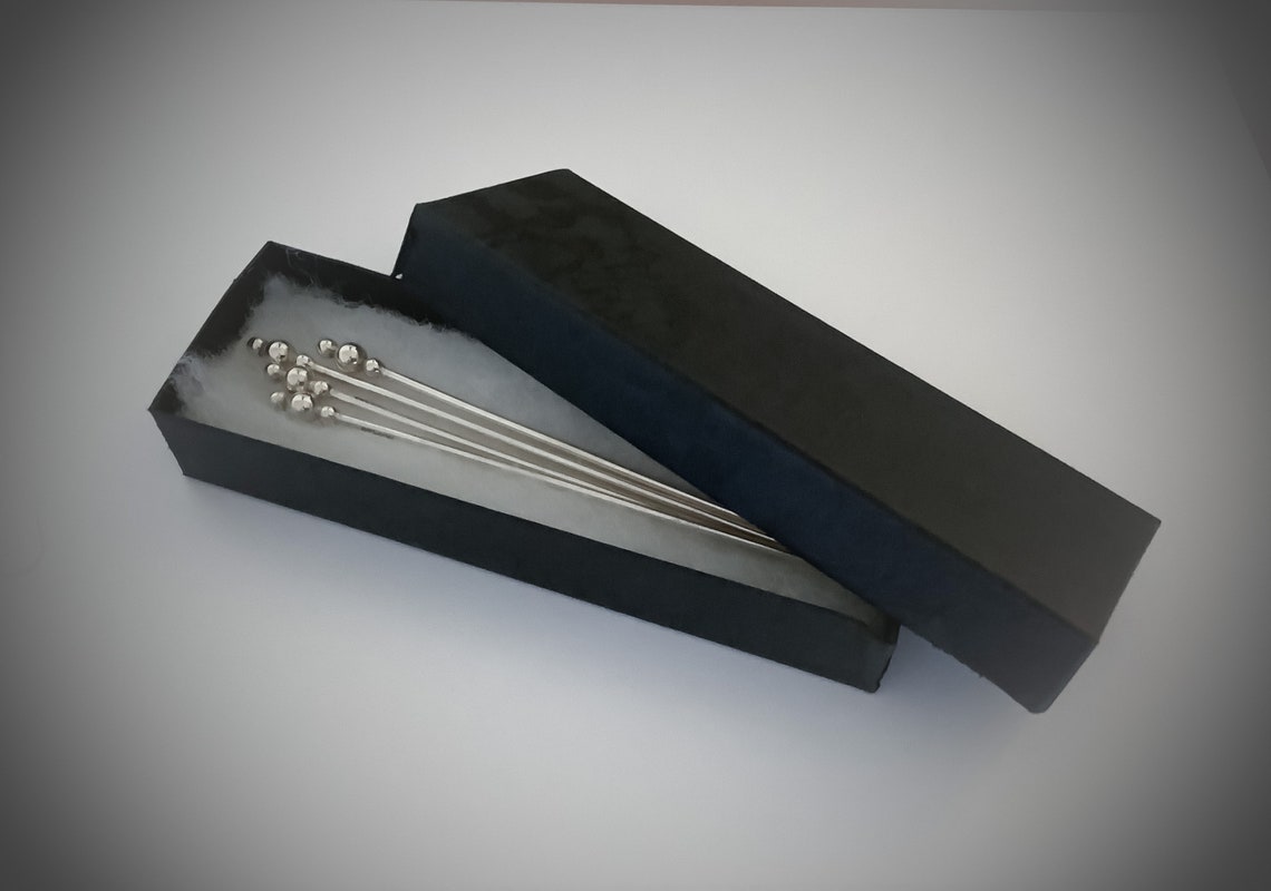 Sterling Silver Cocktail Sticks. Set of 4. UK Handmade Etsy