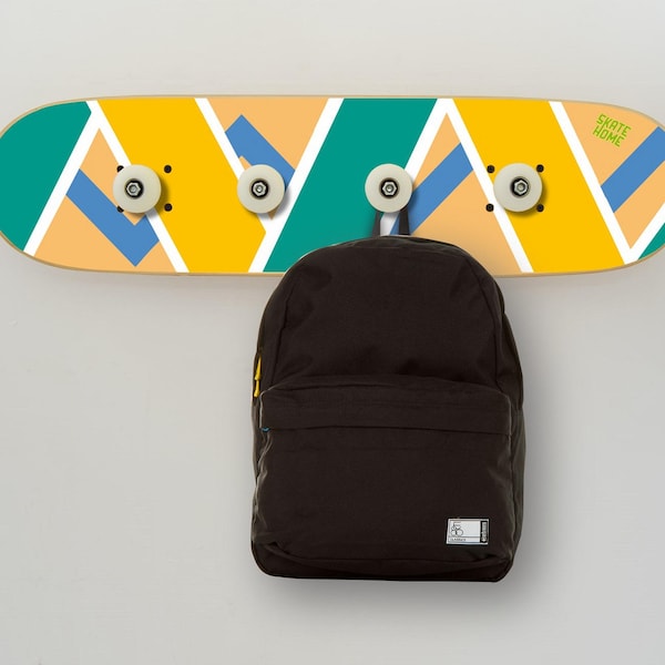 Décoration de skateboard pour chambre d'adolescent avec porte manteau sur skateboard