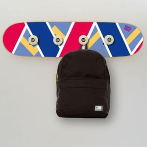 Appendiabiti da skateboard, decorazione originale per skateboarder. Collezione Ollie Pops Blu e Rosso