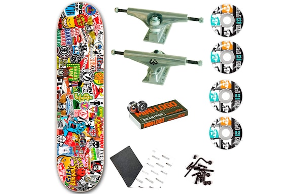 Complete Skateboard Design Stickers Skateboarding Brands Great for Young  Beginners Skaters 