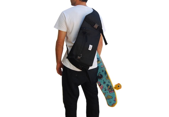 Longboard Backpack - Black - Etsy Longboard Backpack - Black - Etsy