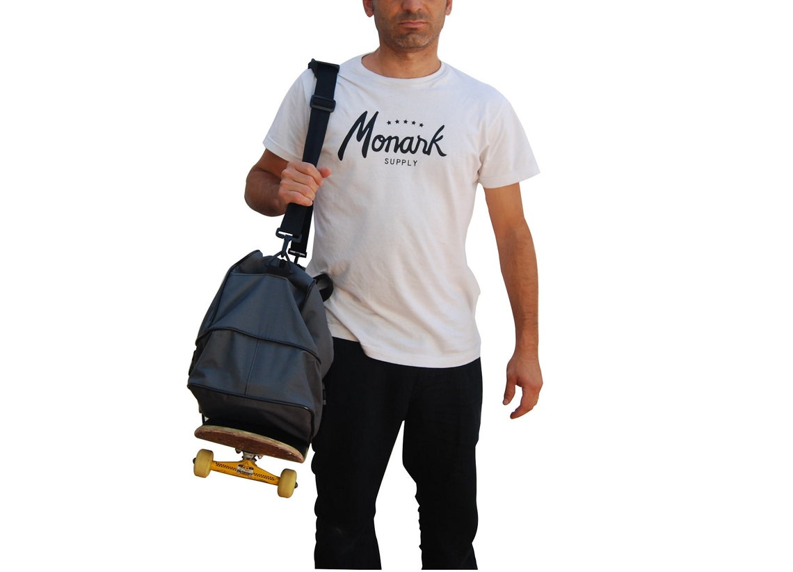 Skateboard Travel Duffel Bag for Skateboarders Grey Etsy