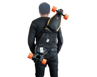 BACKPACK for ELECTRIC LONGBOARD or Skate Surf - Black