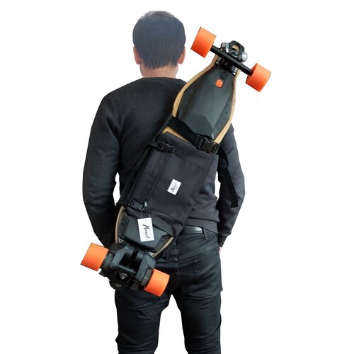 BACKPACK for ELECTRIC LONGBOARD or Skate Surf Black Etsy