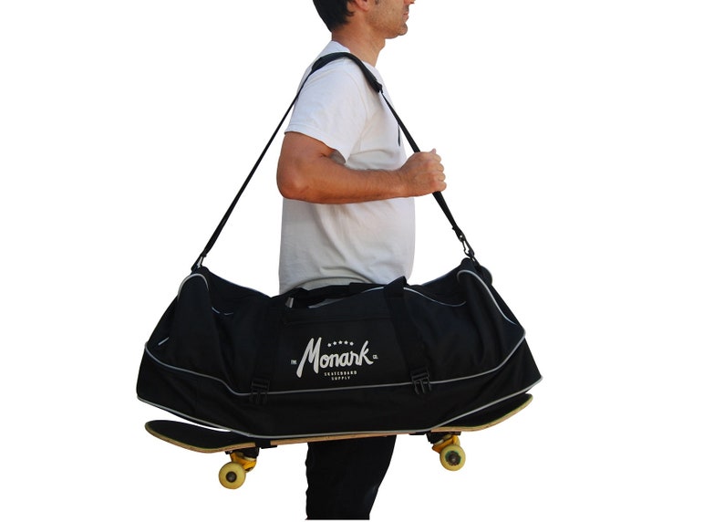 Skateboard Travel Duffel Bag for Skateboarders Black Etsy