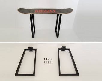 Gift for skaters, skateboard decor, Skateboard furniture, Valentine gift for him - Metal legs for skateboard bench