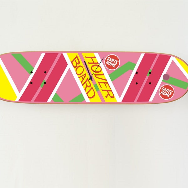 Horloge murale Skateboard Hoverboard Back to the future pour les collectionneurs de films des années 80