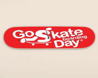 Go Skateboarding Day - Horloge murale Rouge