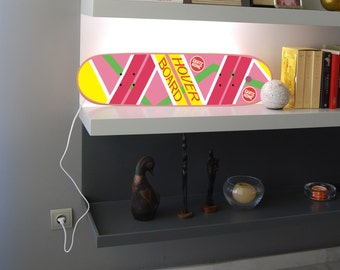 Skateboard wall lamp decor for living room hoverboard impresion back to the future art entryway wall decoration