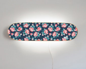 Skateboard Deck - Lamp - Small Roses by Skate-Home