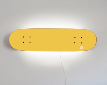 Wall lamp vintage - Skateboard decoration - Yellow by Skate-Home