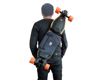 BACKPACK for ELECTRIC LONGBOARD or Skate Surf - Grey