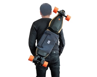 RUCKSACK für ELEKTRO LONGBOARD oder Skateboard Surf - Grau