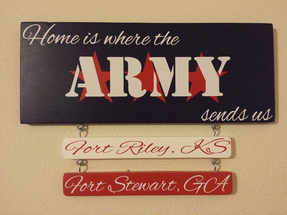 Home is Where the Army Sends Us Army Vinyl Sticker Sign on Etsy