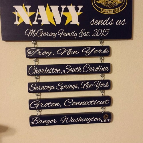 Navy Sign Large home is Where the Navy Etsy