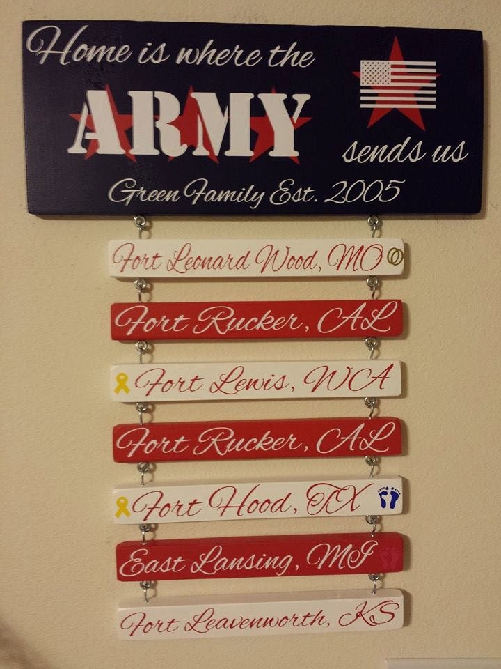 Home is Where the Army Sends Us Army Vinyl Sticker Sign on Etsy