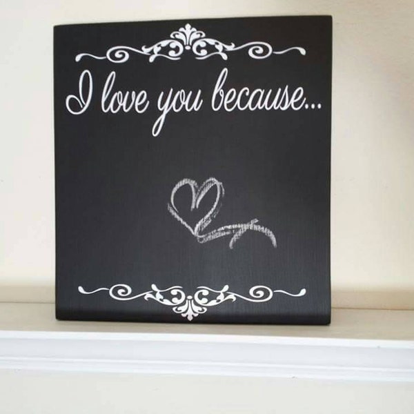 Chalkboard Love Sign Etsy