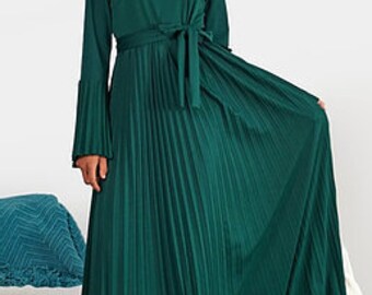 emerald green modest dress