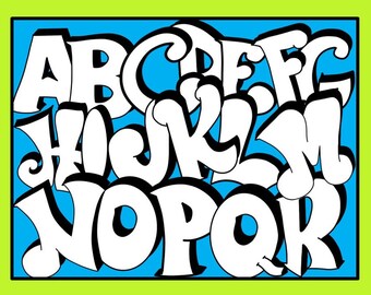 FONTS - Graffiti2 - Hand Illustrated Font - Personal & Commercial Use