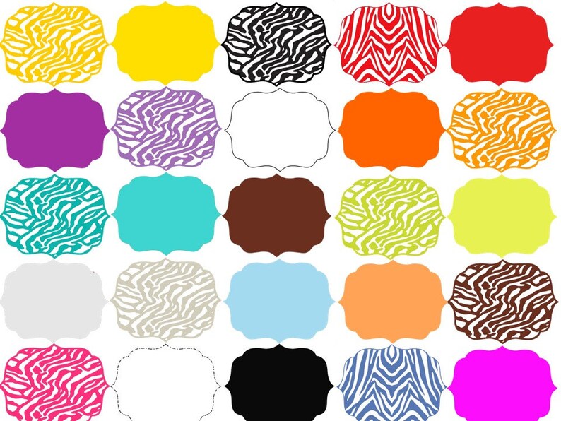 Download FRAMES Layered Bundle with ZEBRA STRIPES Personal and | Etsy