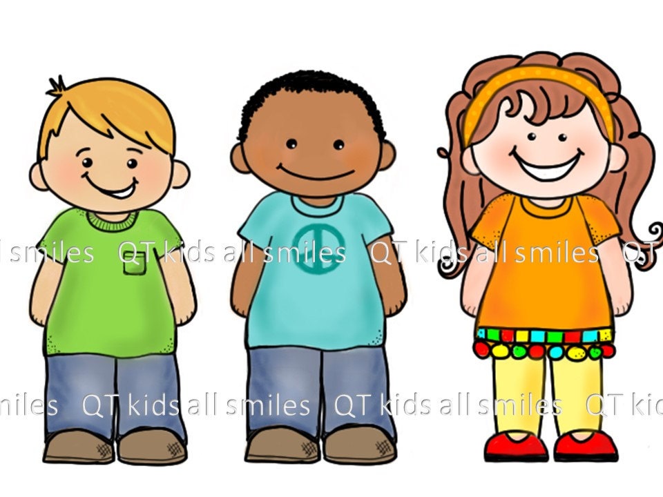 CLIP ART QT Kids All Smiles for Brooke | Etsy