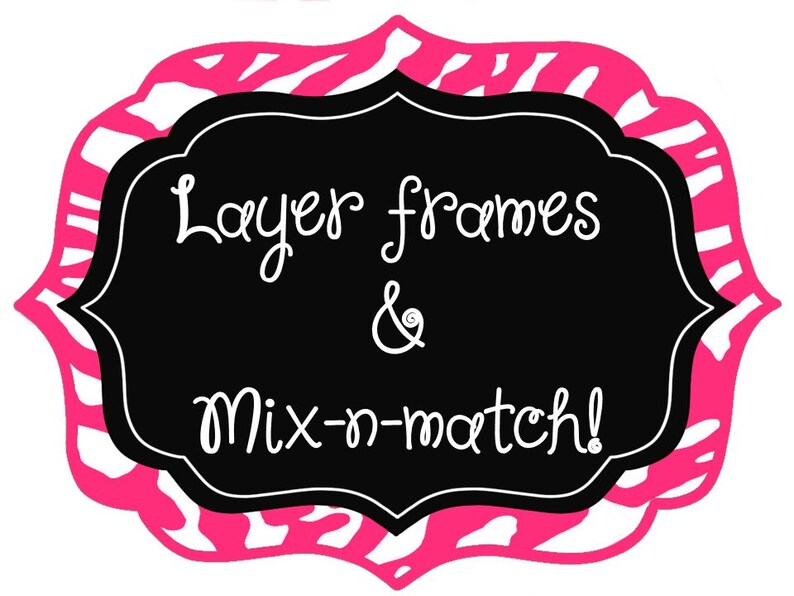 Download FRAMES Layered Bundle with ZEBRA STRIPES Personal and | Etsy