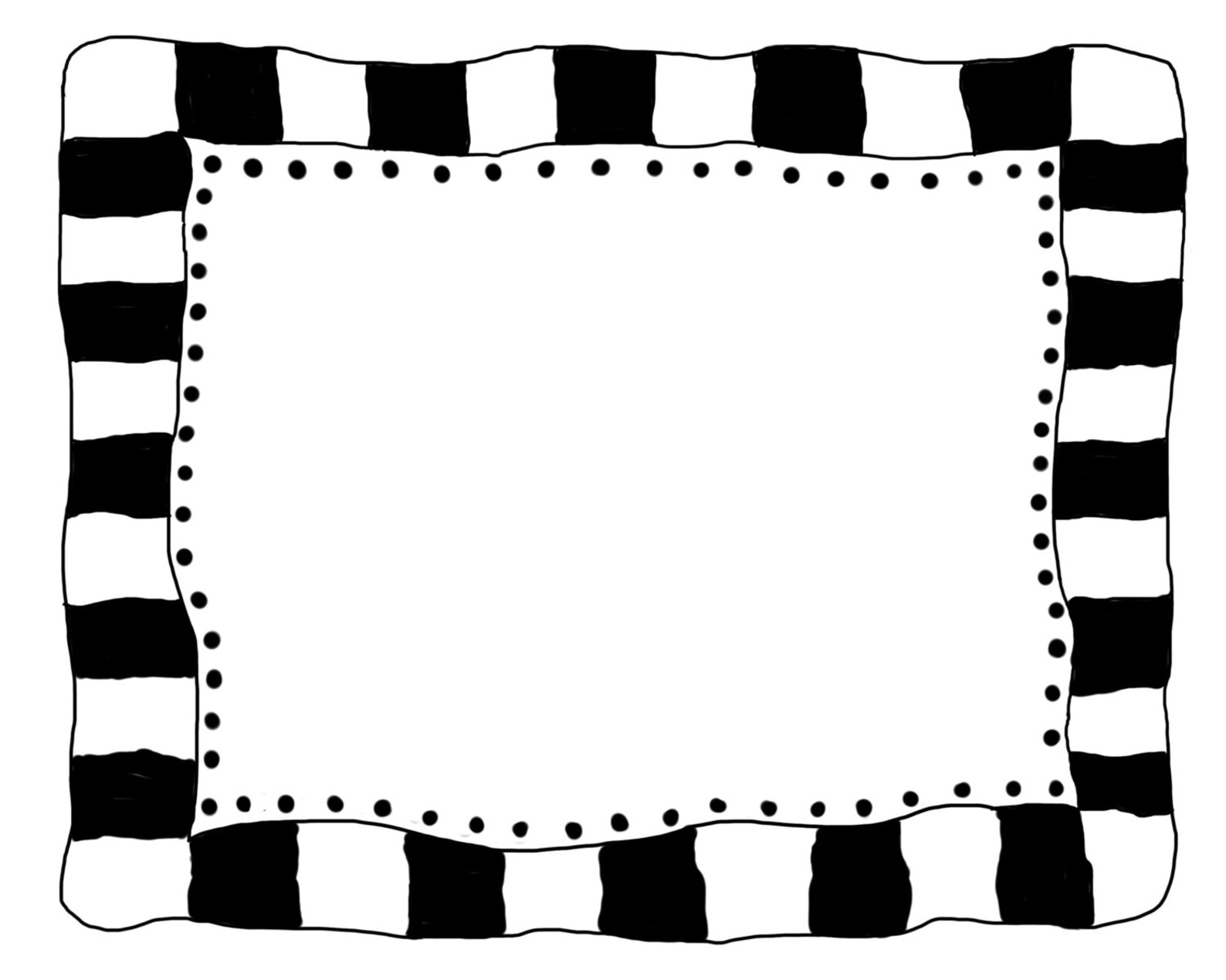 FRAMES Black Tie Affair Black and White Text Frames Etsy