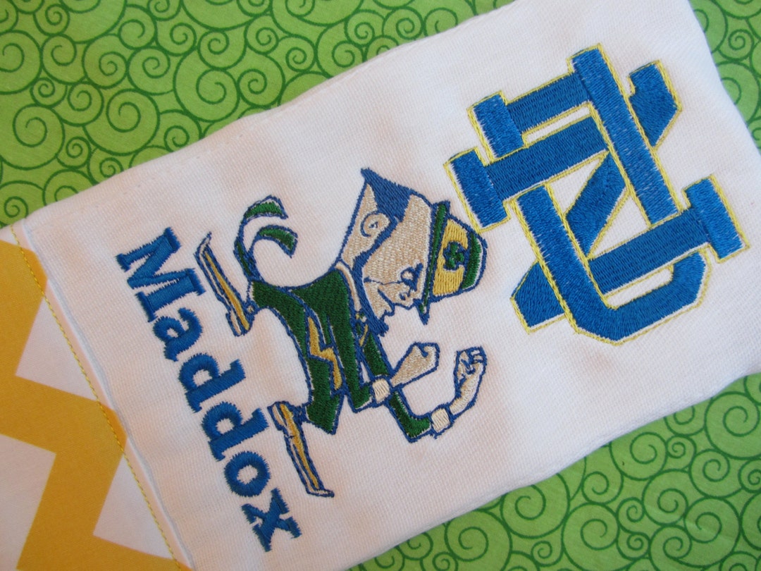 Burp Cloth Personalized Irish Embroidered Chevron Etsy