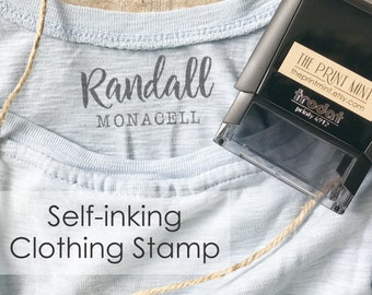 Clothing Stamp, Larger Size,  Name Stamp for Clothes, Self-inking Clothing Labels, Nursing Home Labels Stamp, Camp Clothing Stamp, CS-10368