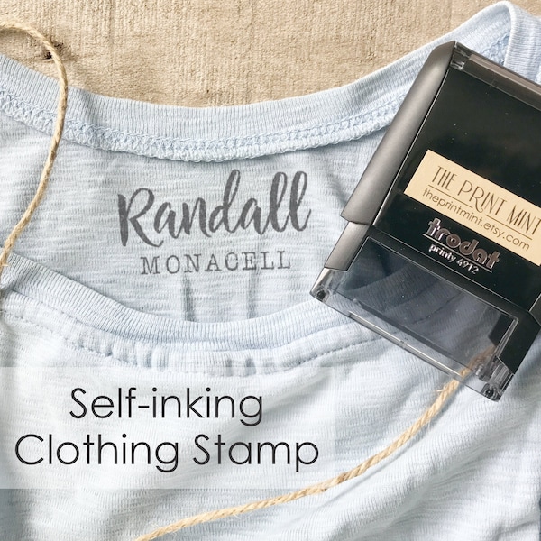 Label Name Stamp for Clothing Etsy