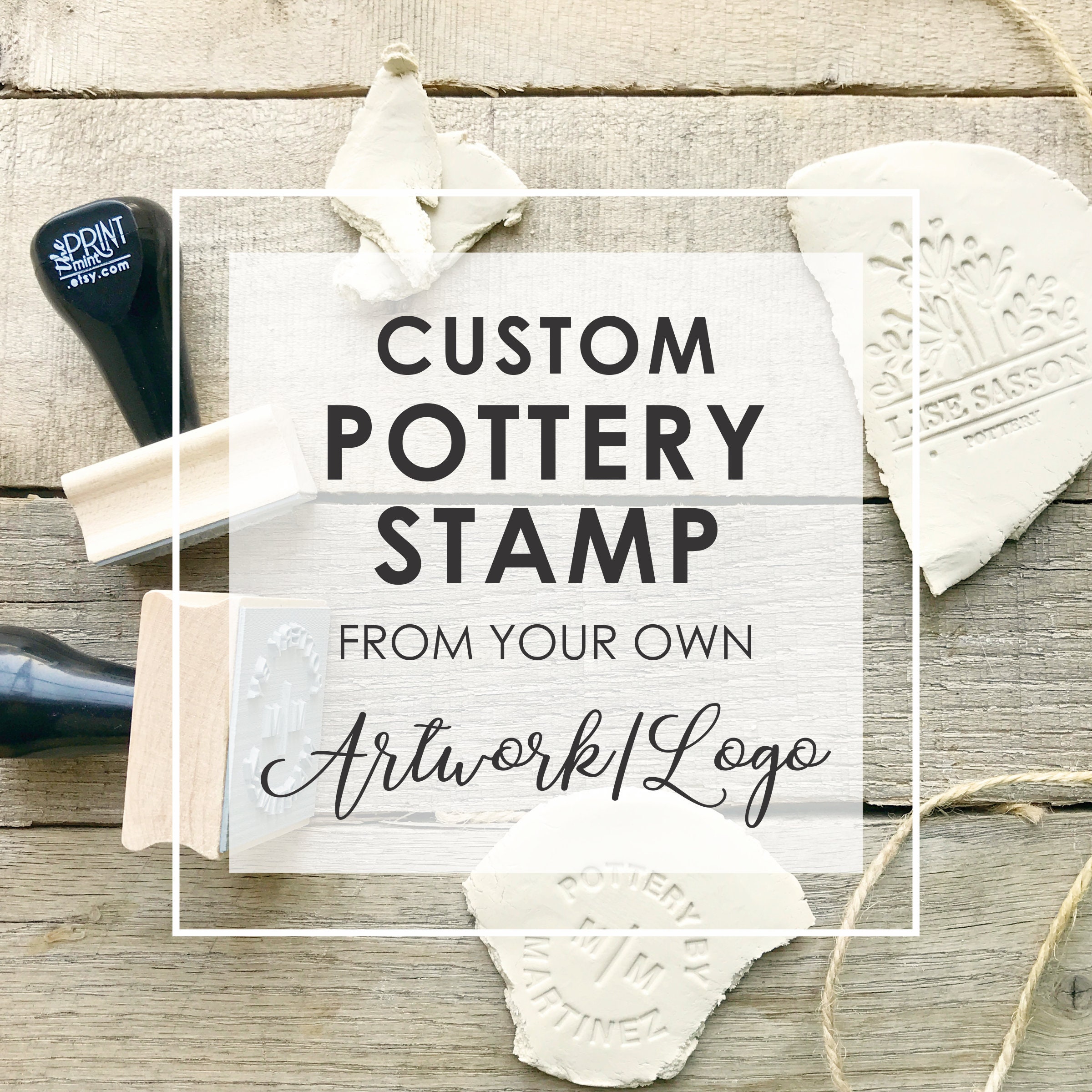 Custom POTTERY Stamp LOGO, Acrylic Stamp for Leather-hard Clay, Gift for  Pottery Lovers, Pottery Makers Mark, Ceramic Stamping, Ceramist -   Israel