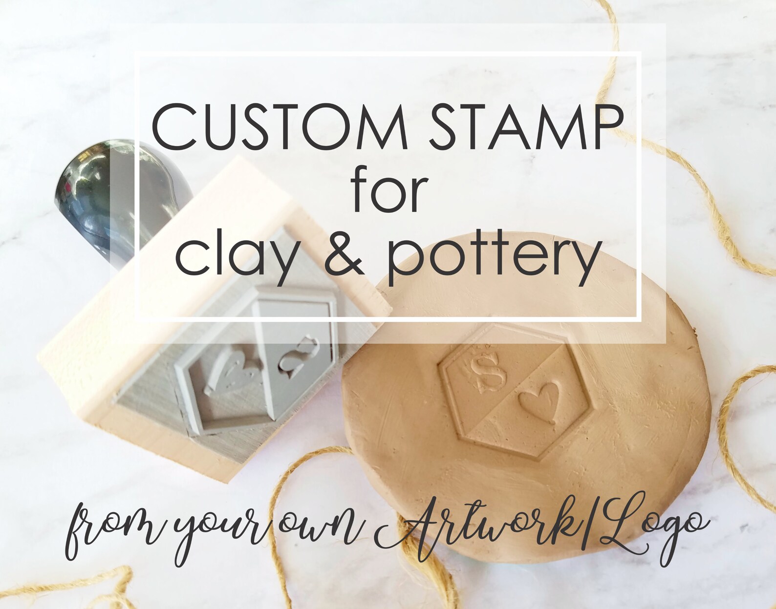 Custom Pottery Stamp of Logo or Image Custom Clay Stamp Etsy