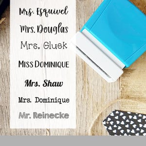 Teacher Name Stamp, Self-Inking Teacher Stamp, Custom Teacher Stamps, Self-Inking Signature Rubber Stamp, Teacher Stamp CS-10341