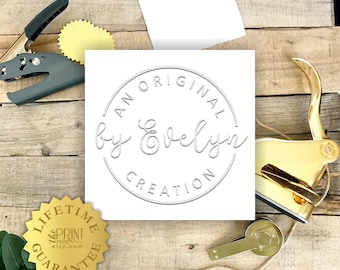 Made by Embosser, An Original Creation By Embossing Stamp, Personalized Paper Embosser, Custom Embossing Stamp, Gift for Crafter 10470