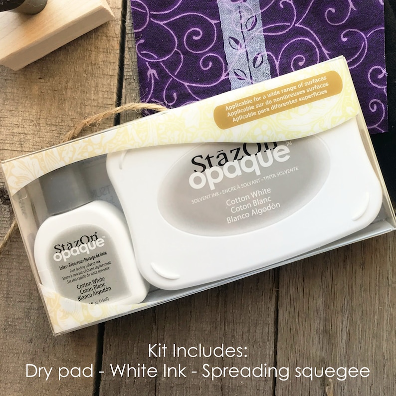 White Fabric Ink Stamp Pad Fabric Ink Pad for Rubber Stamps Etsy