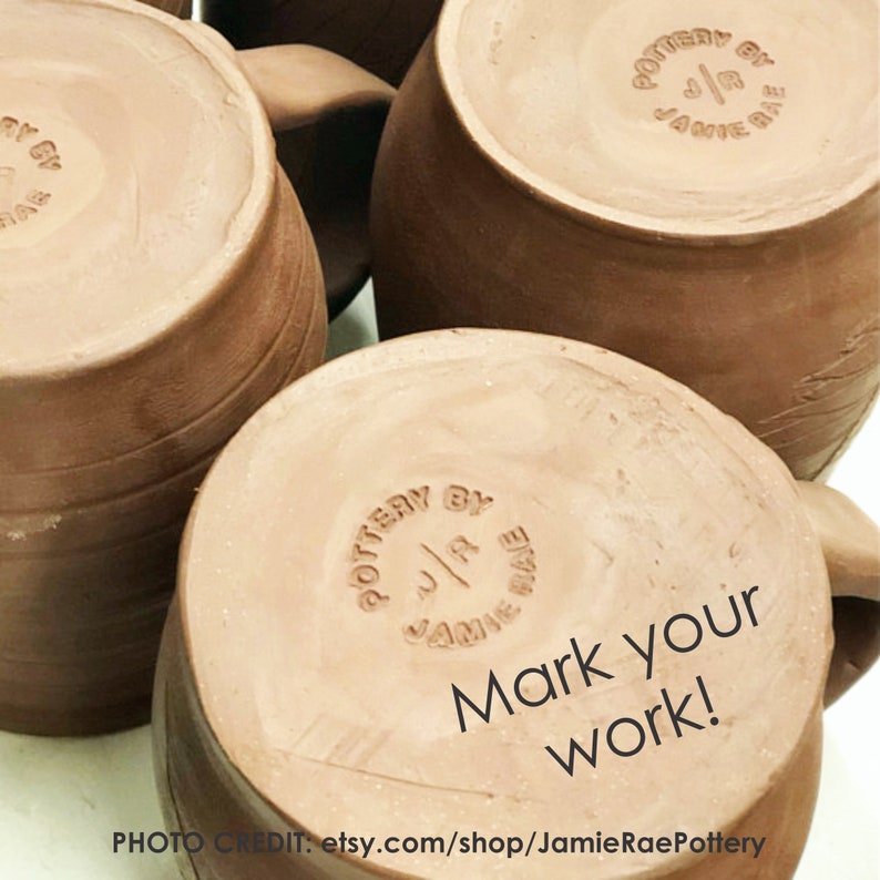 Wedding Pottery Stamp With Names and Date Custom Pottery Etsy