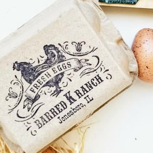 Eierkarton Stempel, Vintage Huhn Stempel, Stempel für frische Eier, Altmodischer Eierkarton Etiketten Stempel, Huhn Stempel CS-10309