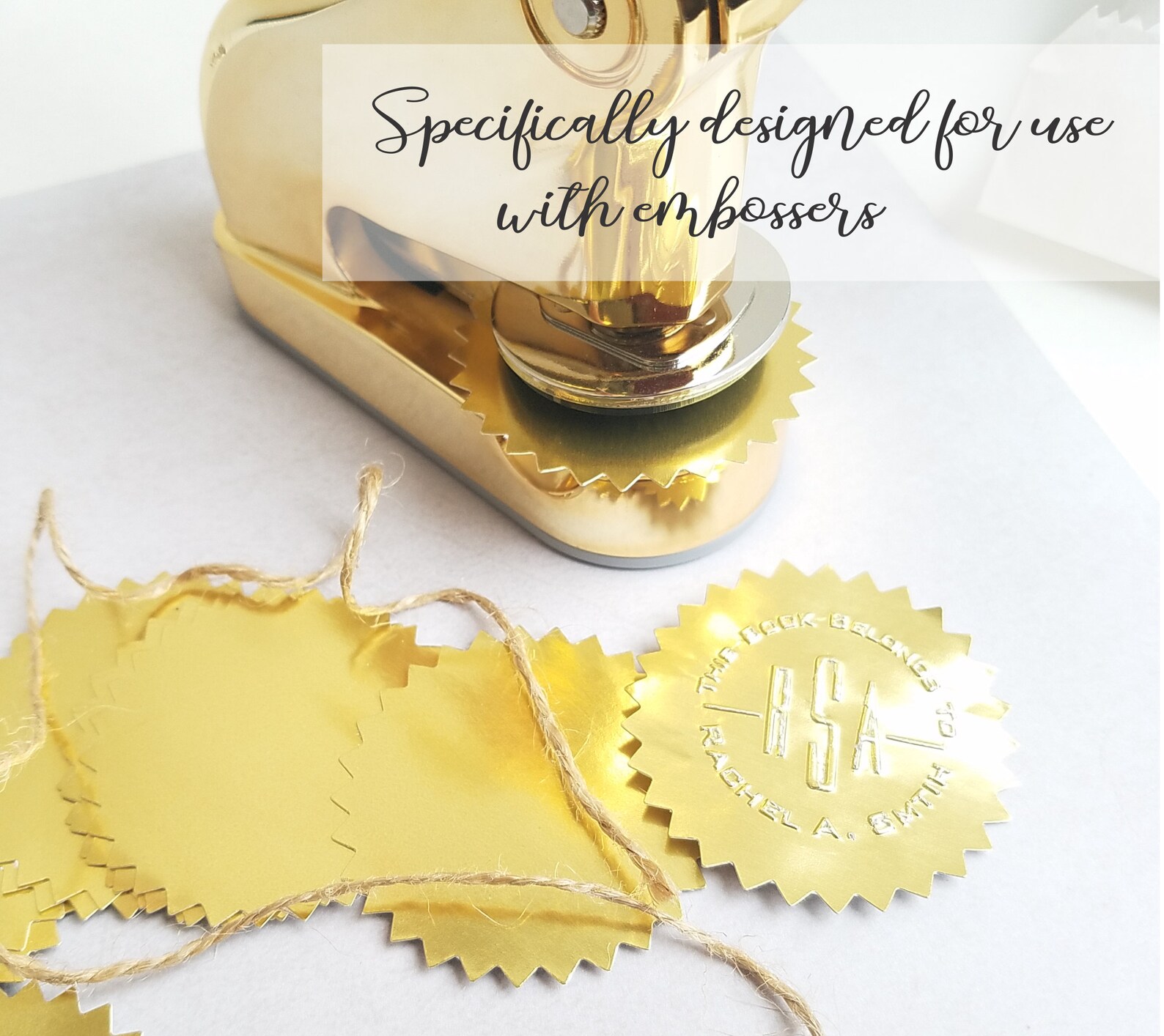 Gold Foil Seals 2 Round Gold Stickers Blank Metallic Etsy