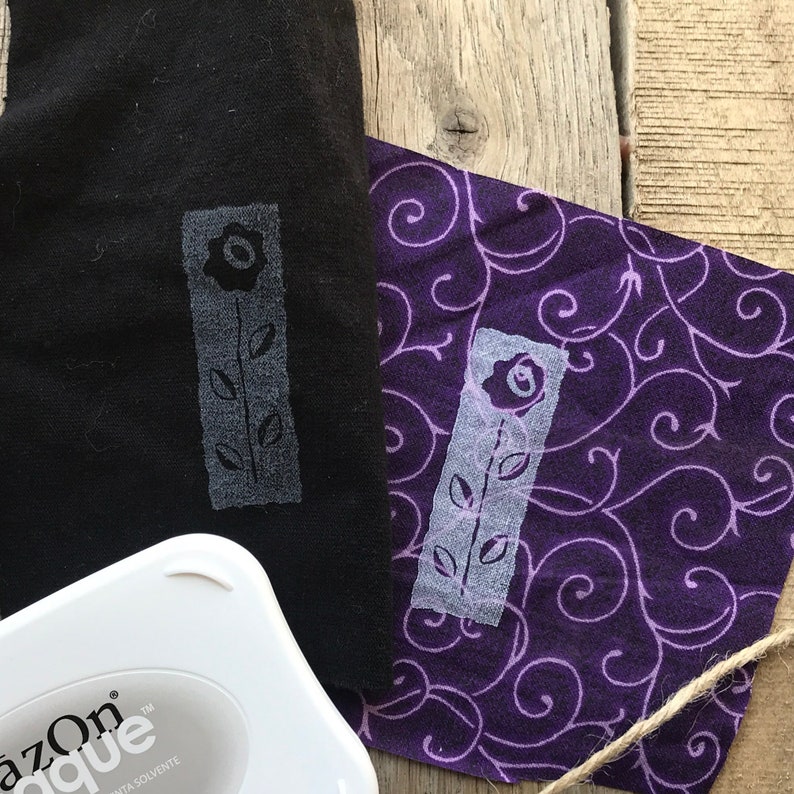 White Fabric Ink Stamp Pad Fabric Ink Pad for Rubber Stamps Etsy