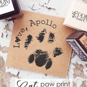 Paw Print Stamp Custom, Dog Paw Rubber Stamp, Custom PetPaw Print Stamp or Self-Inking with Name, Paw Print Keepsake CS-10335 D image 10