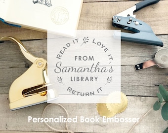 Book Embosser- Custom Embossing Stamp- Library Embosser Read it, Love it, Return it - Personalized Embosser Stamp- From The Library Of 10282