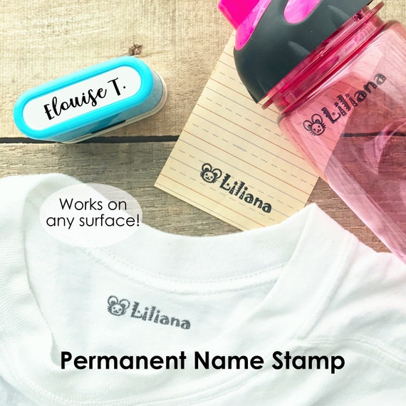 Clothing Stamp With Name, Permanent on Any Surface or Fabric