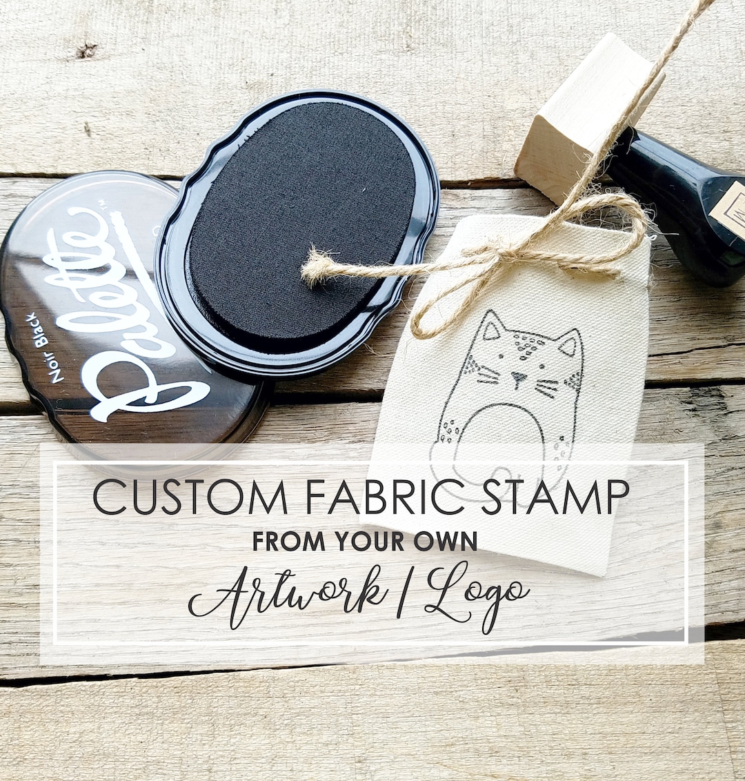 Custom Fabric Stamp of Your Logo or Image Clothing Stamp Kit