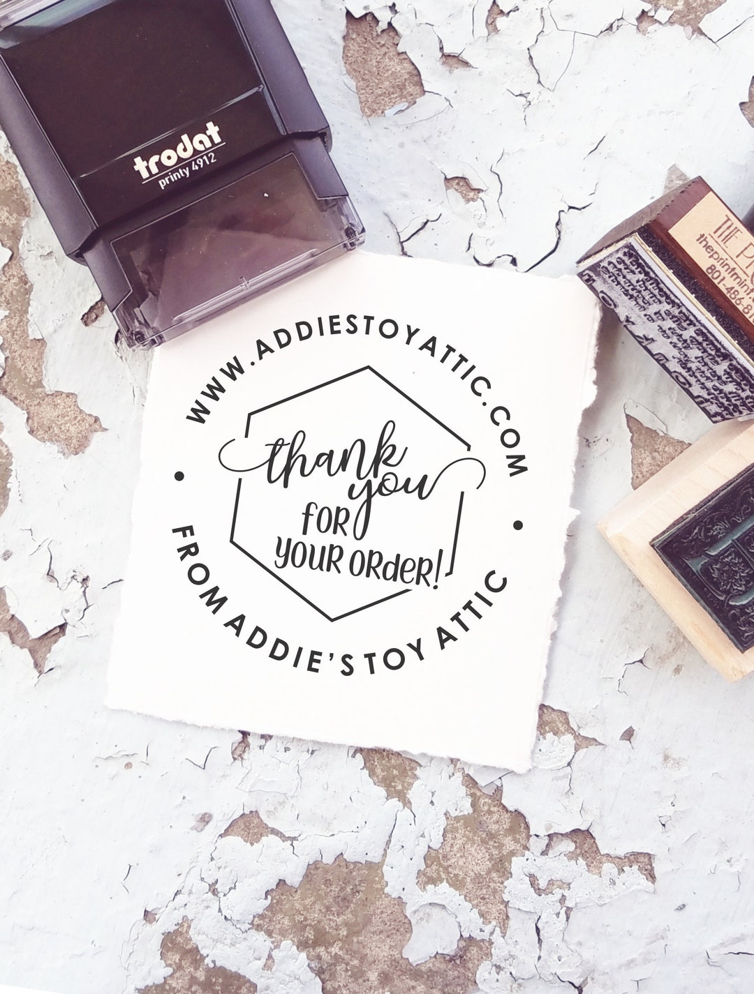 Thank You for Your Order Stamp in Self-inking or Rubber Stamp, Custom