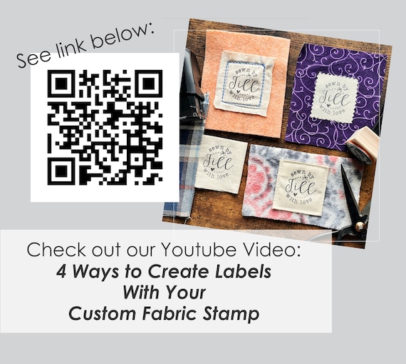 Custom Fabric Stamp of Your Logo or Image Clothing Stamp Kit